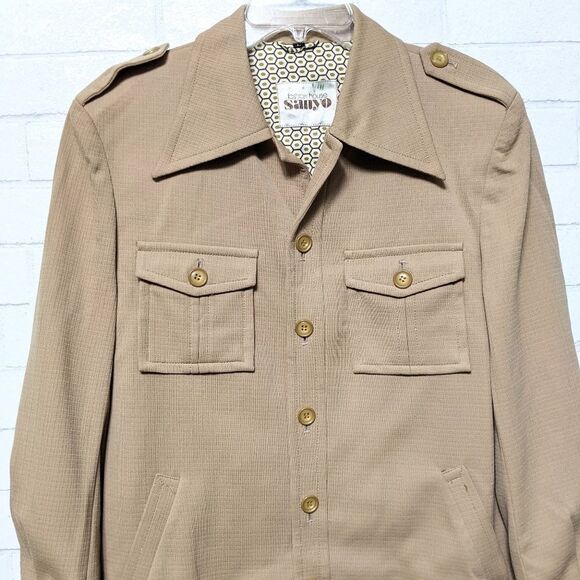 VINTAGE Fashion House Sanyo Military Jacket L - Picture 2 of 8